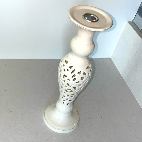 Studio Home White Home Candle Holder, White, Height - Picture 3 of 8